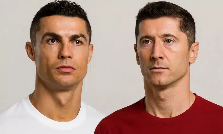 كريستيانو رونالدو - روبرت ليفاندوفسكي المصدر (AI)