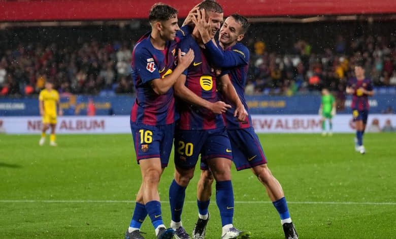 فيرمين لوبيز - داني أولمو - مارك كاسادو - برشلونة - المصدر (Getty images)