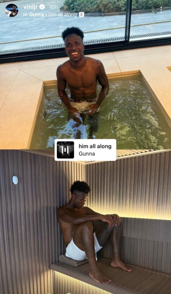 رد فعل فينيسيوس على مركزه في الكرة الذهبية - المصدر: حسابه الرسمي على إنستجرام