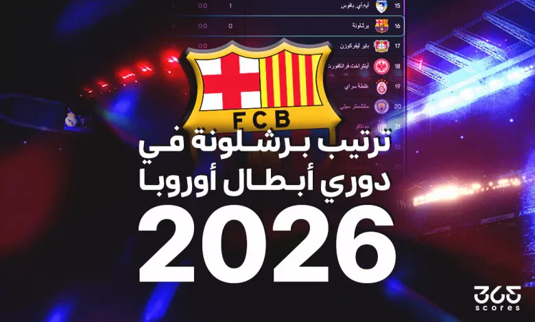 ترتيب برشلونة في دوري أبطال أوروبا 2026