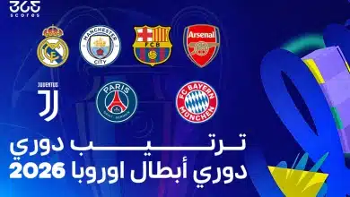 جدول ترتيب دوري أبطال أوروبا 2026/2025