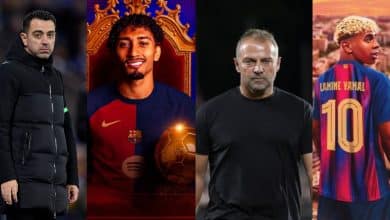 لامين يامال - هانز فليك - رافينيا - تشافي - المصدر (Getty images)