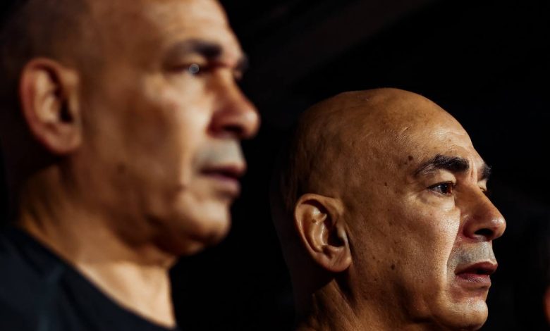 إبراهيم حسن وحسام حسن منتخب مصر.. تصوير: مصطفى الشحات