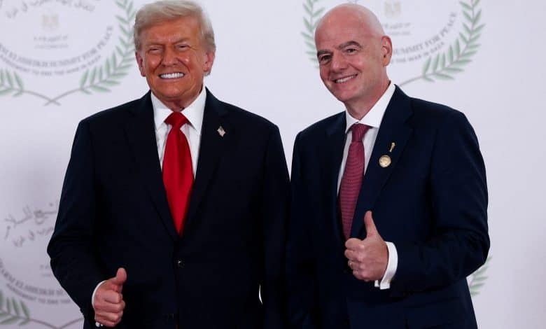 جياني إنفانتينو رئيس الفيفا - دونالد ترامب رئيس أمريكا - المصدر: gettyimages