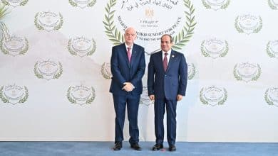 جياني إنفانتينو رئيس الفيفا - عبد الفتاح السيسي رئيس مصر - المصدر: gettyimages