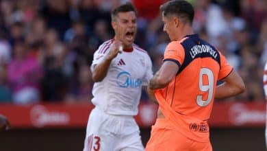 روبرت ليفاندوفسكي - سيزار أزبيلكويتا - برشلونة - إشبيلية - المصدر (Getty images)