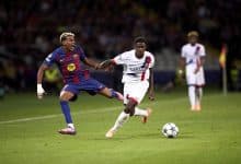 نونو مينديز - لامين يامال - باريس سان جيرمان ضد برشلونة (المصدر:Gettyimages)