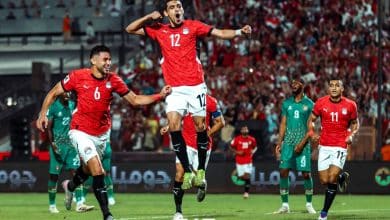 محمد حمدي - ياسر إبراهيم - مصطفى محمد - منتخب مصر - تصوير: مصطفى الشحات