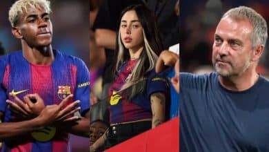 لامين يامال - نيكي نيكولا - هانز فليك - المصدر: gettyimages