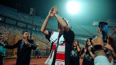 عائلة محمد صبري في مباراة الزمالك وزيسكو- تصوير: مصطفى الشحات