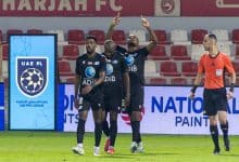 الشارقة ضد بني ياس- المصدر: حساب رابطة المحترفين الإماراتية