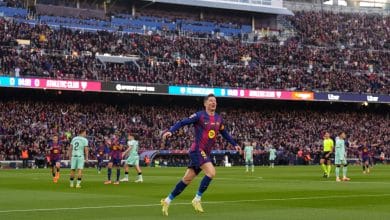 روبرت ليفاندوفسكي - برشلونة ضد أتلتيك بلباو - كامب نو (المصدر:Gettyimages)