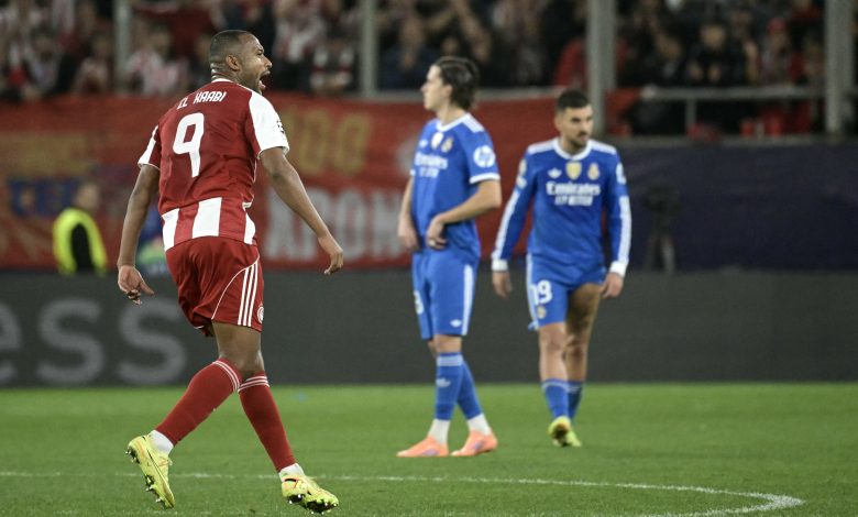 أيوب الكعبي - أولمبياكوس ضد ريال مدريد (المصدر:Gettyimages)