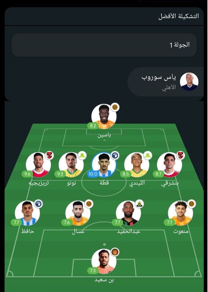 تشكيل الأفضل في دوري أبطال إفريقيا