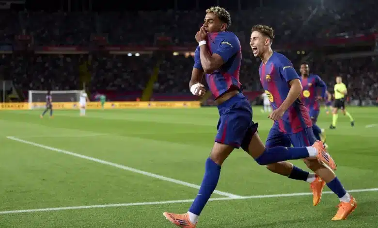 فيرمين لوبيز - لامين يامال - برشلونة (المصدر:Gettyimages)