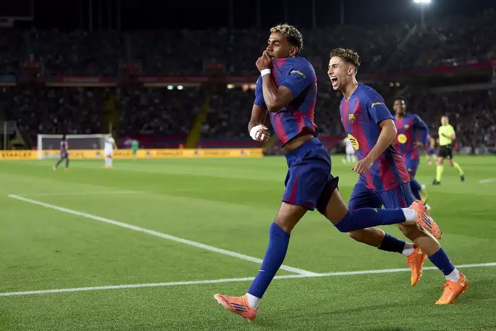 فيرمين لوبيز - لامين يامال - برشلونة (المصدر:Gettyimages)