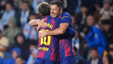 روبرت ليفاندوفسكي - لامين يامال - المصدر (Getty images)