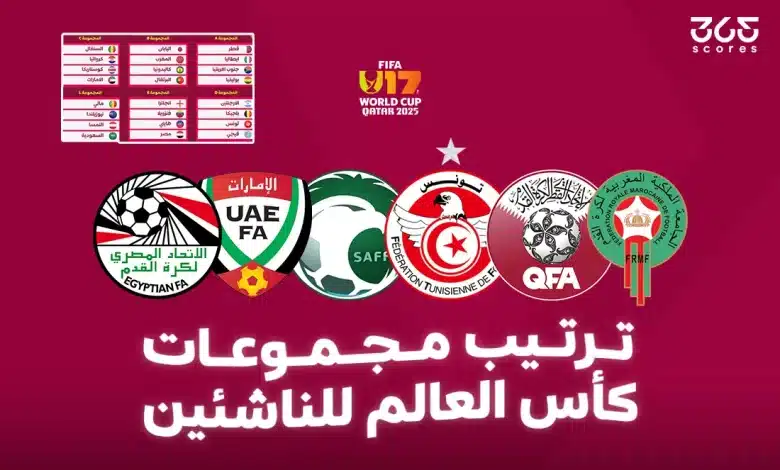 ترتيب مجموعات كأس العالم للناشئين 2025