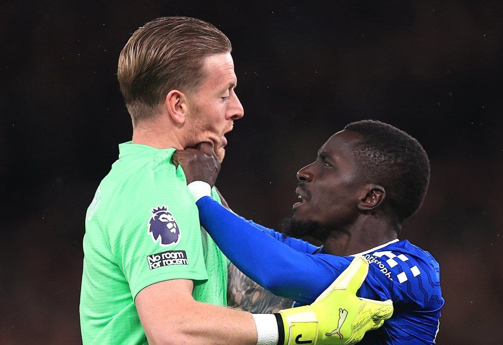 إدريسا جاي - جوردان بيكفورد - إيفرتون ضد مانشستر يونايتد (المصدر:Gettyimages)