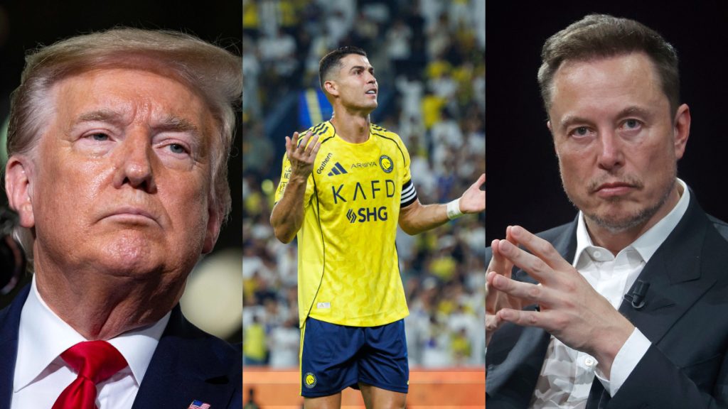كريستيانو رونالدو - إيلون ماسك - دونالد ترامب - المصدر: gettyimages
