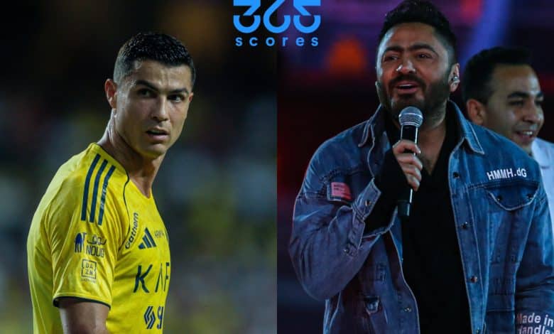 كريستيانو رونالدو: المصدر (gettyimages) - تامر حسني: المصدر (تصوير مصطفى الشحات)