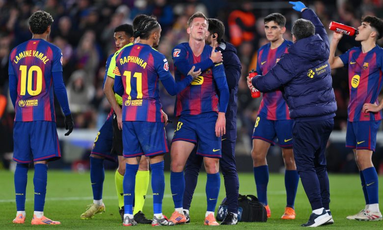 داني أولمو - رافينيا - لامين يامال- باو كوبارسي - جيرارد مارتن - أليخاندرو بالدي - المصدر (Getty images)