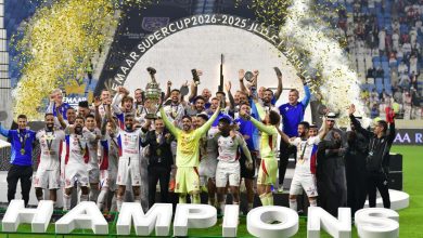 تتويج الشارقة بكأس سوبر إعمار- المصدر: حساب رابطة المحترفين الإماراتية