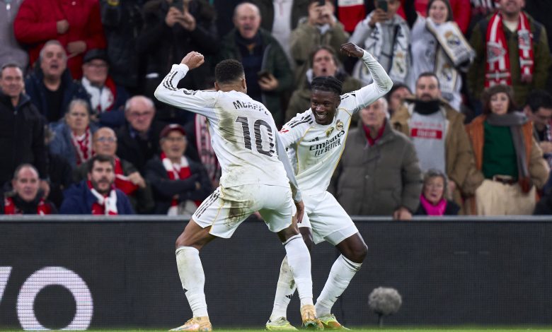 كيليان مبابي - إدواردو كامافينجا - ريال مدريد ضد أتلتيك بلباو (المصدر:Gettyimages)