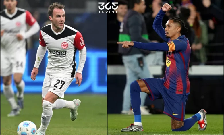 رافينيا - ماريو جوتزه - برشلونة - فرانكفورت (المصدر:Gettyimages)