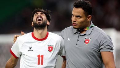 يزن النعيمات - الأردن ضد العراق (المصدر: Getty images)