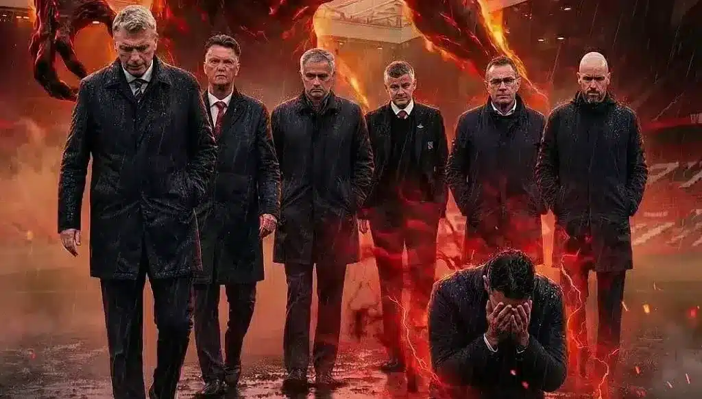 كم مدرب تولى قيادة مانشستر يونايتد بعد السير أليكس فيرجسون؟