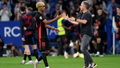 هانز فليك - لامين يامال - برشلونة - إسبانيول - الدوري الإسباني - المصدر (Getty images)