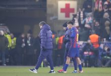 إصابة بيدري - سلافيا براج ضد برشلونة المصدر (Getty images)