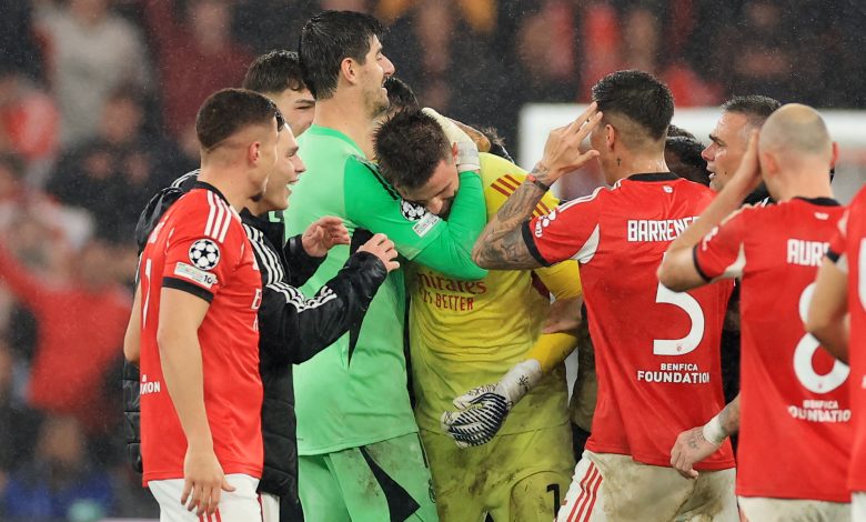 توربين - تيبو كورتوا - بنفيكا - ريال مدريد - دوري أبطال أوروبا - المصدر (Getty images)