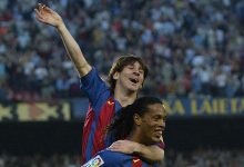 ليونيل ميسي - رونالدينيو - برشلونة - المصدر (Getty images)