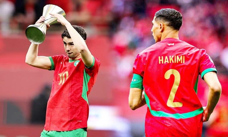 إبراهيم دياز - أشرف حكيمي - منتخب المغرب (تصوير: عمر الناصيري)