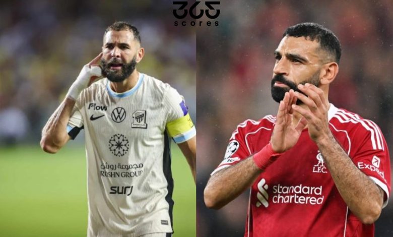 محمد صلاح - كريم بنزيما - (المصدرgettyimages)