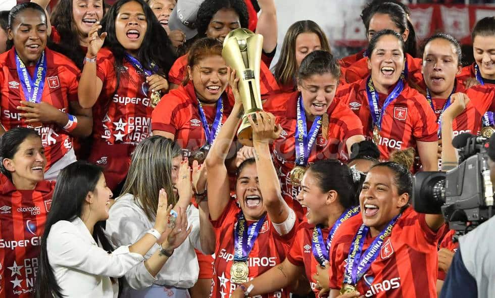 América de Cali es el actual Campeón de la Liga BetPlay femenina Dimayor. Foto: Dimayor Oficial.