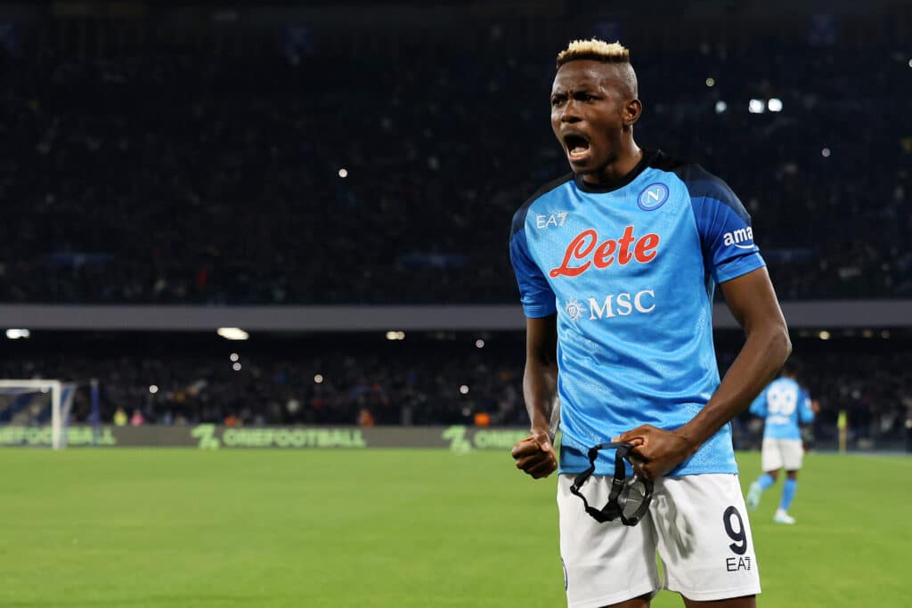 Victor Osimhen es el máximo goleador del Napoli Campeón de Serie A. (Photo by Francesco Pecoraro/Getty Images)