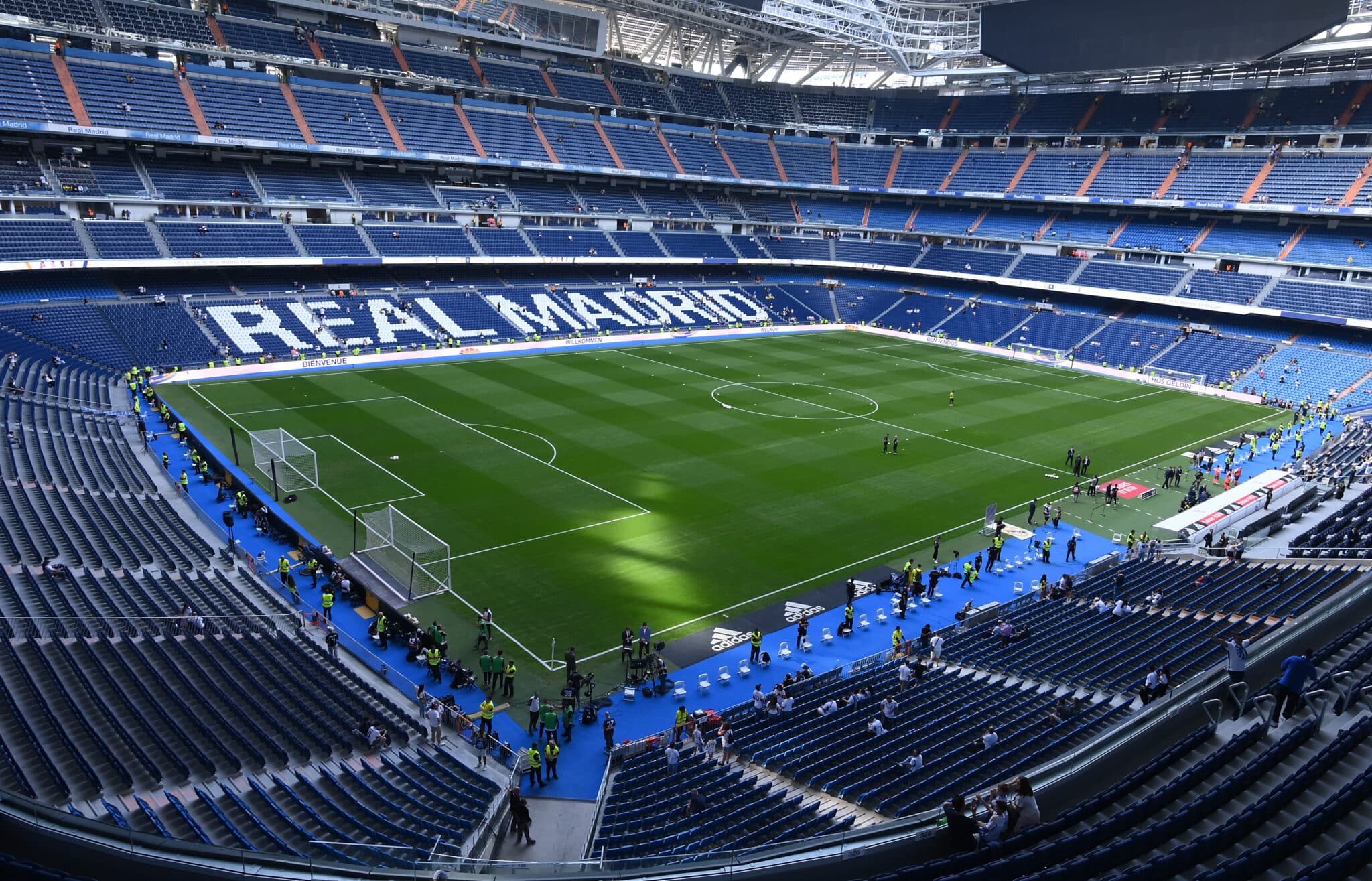 El Bernabéu, listo para el choque entre Real Madrid vs Manchester City