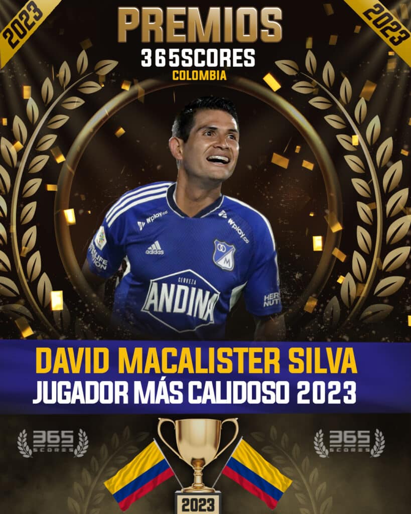 David Macalister Silva, el jugador más calidoso del 2023 en los Premios 365Scores
