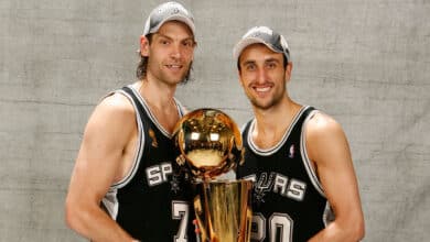 Fabricio Oberto y Manu Ginóbili, dos argentinos en la NBA que quedaron en la historia.