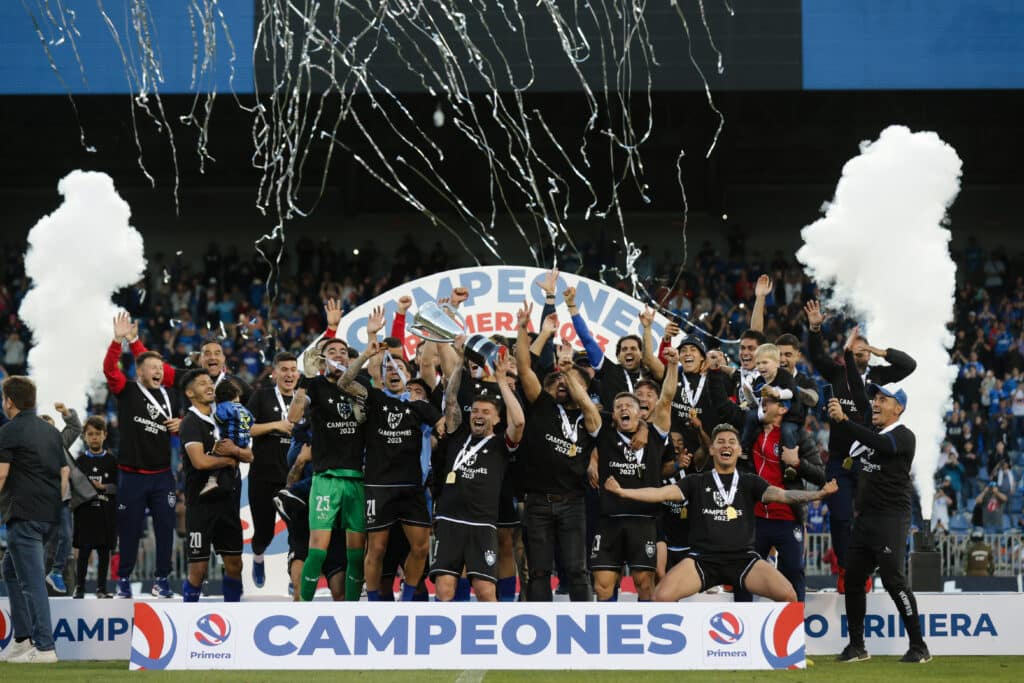 Huachipato es el actual Campeón del fútbol chileno. 08/12/2023 Eduardo Fortes/Photosport