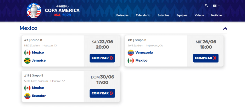 boletos Copa América México