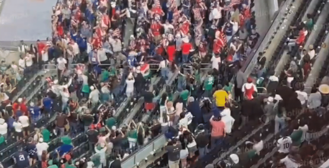 mexico vs estados unidos pelea gradas video