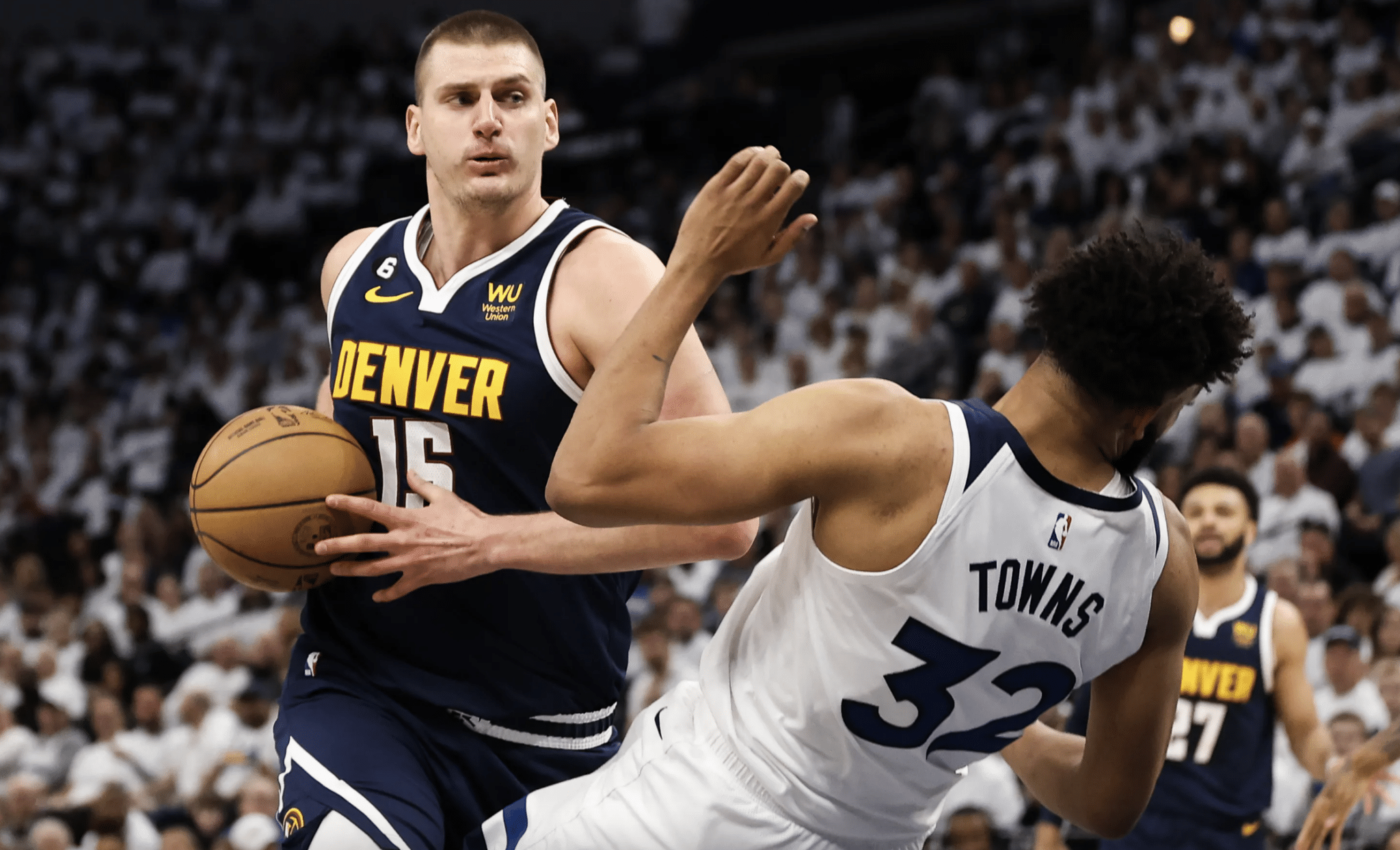 Denver Nuggets vs. Minnesota Timberwolves, chocan por los NBA Playoffs 2024.