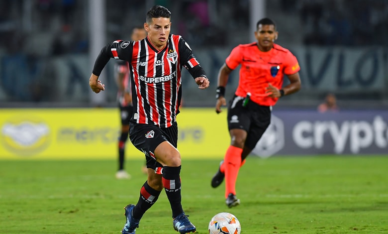James Rodríguez espera lograr el título del Brasileirao con Sao Paulo. Barcelona vs. Sao Paulo por la Copa Libertadores 2024