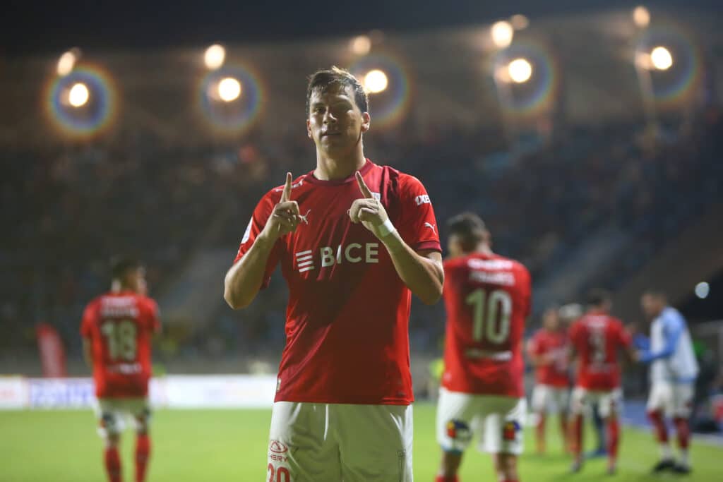 Gonzalo Tapia llegará en un gran momento para el Universidad Católica vs Colo Colo. 13/04/2024 Alex Diaz/Photosport