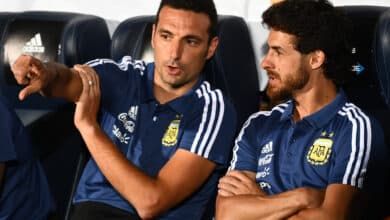 Lionel Scaloni y Pablo Aimar Selección Argentina