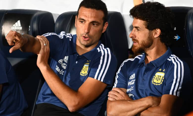 Lionel Scaloni y Pablo Aimar Selección Argentina